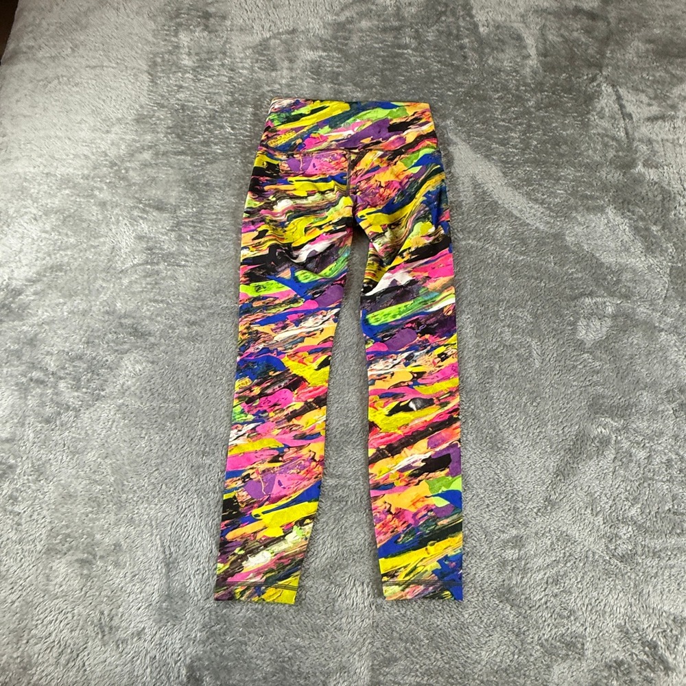 Lululemon Leggings Women's 6 Wunder Train Abstract‎ Print High Rise Activewear - Picture 3 of 12